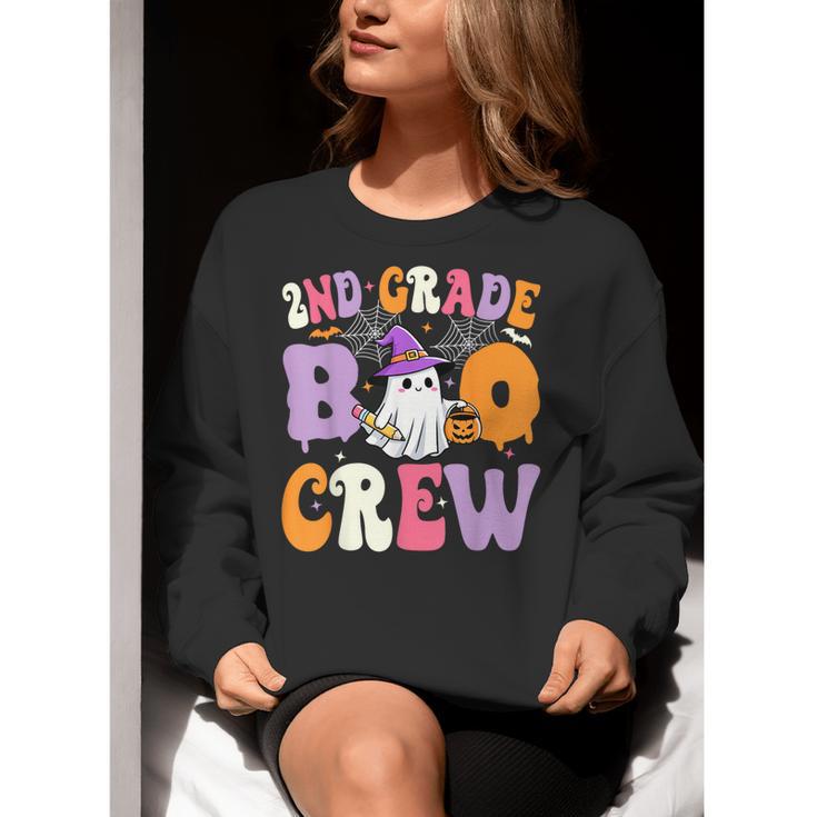 2nd Grade Boo Crew Spooky Second Grade Halloween Teacher Women Crewneck Sweatshirt, 2nd Grade Teacher Sweatshirts, funny gift