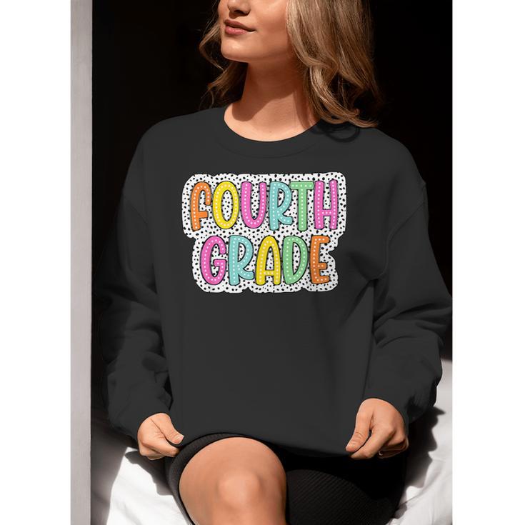 4th Grade Back To School Dalmatian Dots Teacher Student Women Crewneck Sweatshirt, 4th Grade Teacher Sweatshirts, funny gift 4th Grade Back To School Dalmatian Dots Teacher Student Women Crewneck Sweatshirt, 4th Grade Teacher Sweatshirts, funny gift