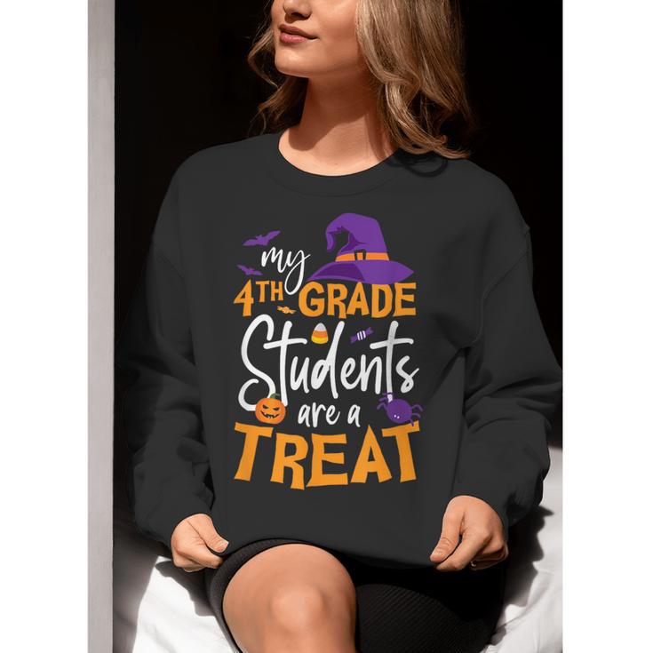 My 4th Grade Students Are a Treat Teacher Halloween Witch For Men Women Kids Women Crewneck Sweatshirt, 4th Grade Teacher Sweatshirts, funny gift My 4th Grade Students Are a Treat Teacher Halloween Witch For Men Women Kids Women Crewneck Sweatshirt, 4th Grade Teacher Sweatshirts, funny gift