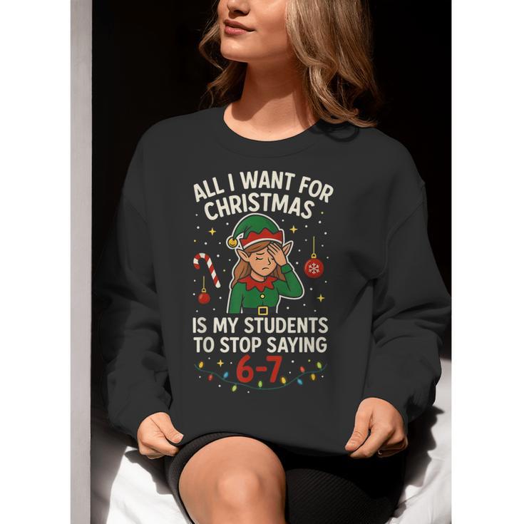 6-7 Students Saying 67 Xmas Six Seven Teacher Christmas Women Crewneck Sweatshirt, funny gift 6-7 Students Saying 67 Xmas Six Seven Teacher Christmas Women Crewneck Sweatshirt, funny gift