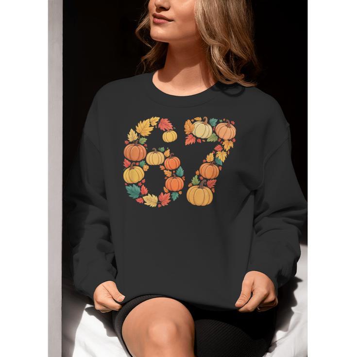 67 6 7 Fall Leaves For Teachers 67 Teacher Women Crewneck Sweatshirt, funny gift 67 6 7 Fall Leaves For Teachers 67 Teacher Women Crewneck Sweatshirt, funny gift
