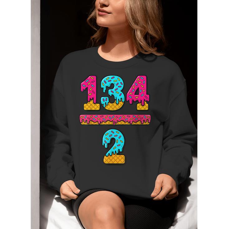 67 Ice Cream Drip Meme Division Math Teacher Gen Alpha Slang Women Crewneck Sweatshirt, funny gift