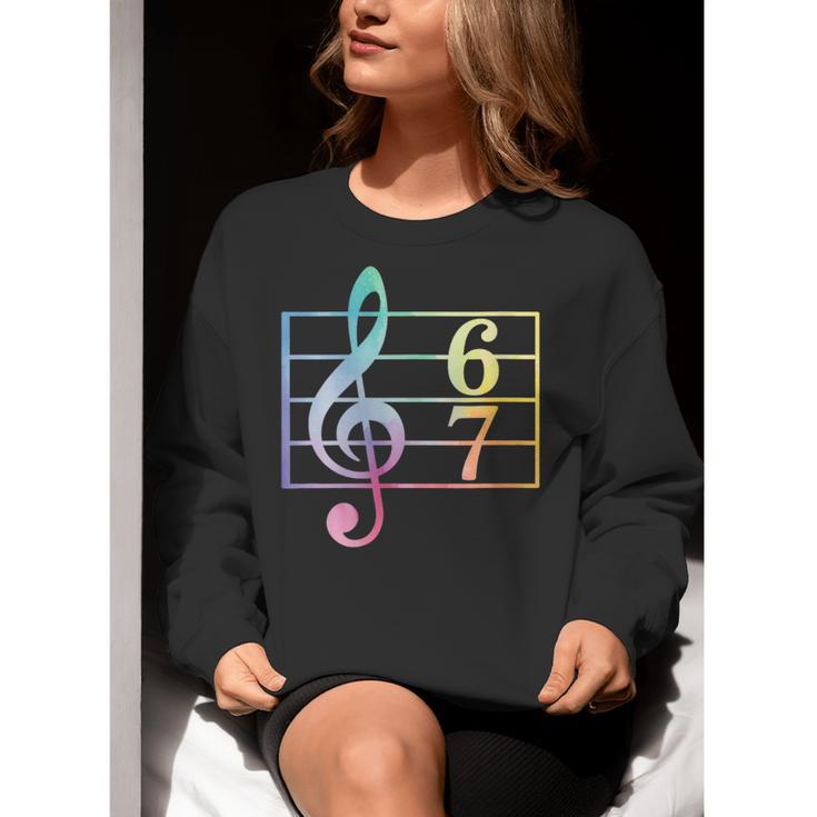 67 Music Meme Slang Six Seven Music Teacher Musician Women Crewneck Sweatshirt, funny gift 67 Music Meme Slang Six Seven Music Teacher Musician Women Crewneck Sweatshirt, funny gift