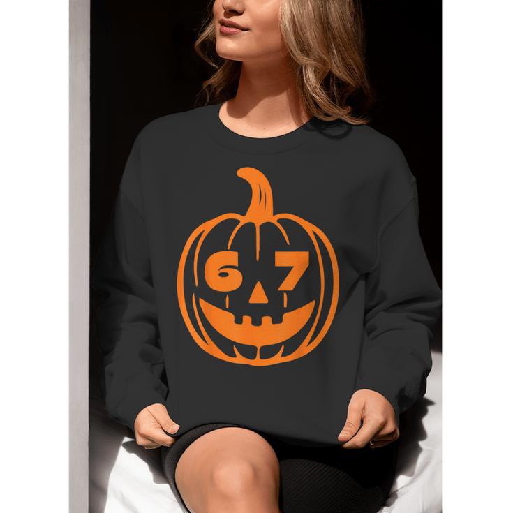 67 Six Seven Halloween Costume For Students Teachers Women Crewneck Sweatshirt, funny gift