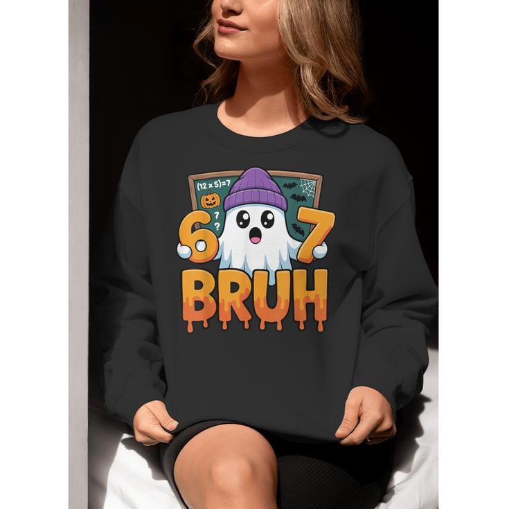 67 Teacher Ghost Six Seven Meme Math Equation Bruh Halloween Women Crewneck Sweatshirt, funny gift 67 Teacher Ghost Six Seven Meme Math Equation Bruh Halloween Women Crewneck Sweatshirt, funny gift