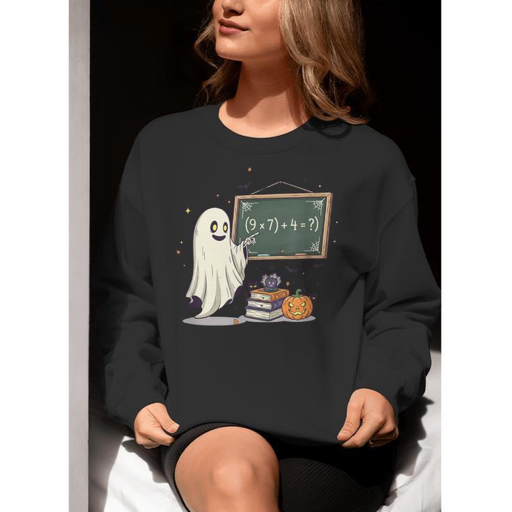67 Teacher Halloween Ghost Six Seven Meme Math Joke Women Crewneck Sweatshirt, funny gift 67 Teacher Halloween Ghost Six Seven Meme Math Joke Women Crewneck Sweatshirt, funny gift