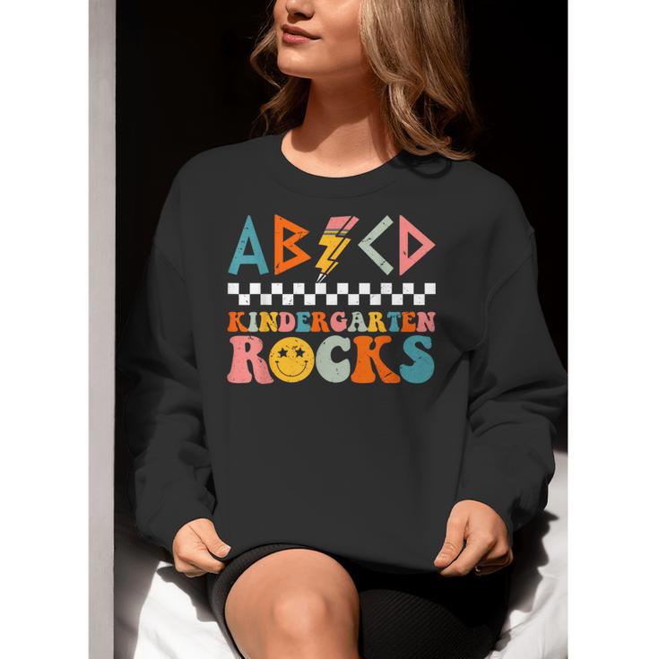 ABCD Kindergarten Rocks Back To School Teacher Kindergarten Women Crewneck Sweatshirt, funny gift