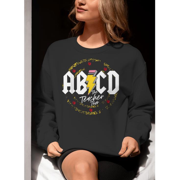 ABCD The Teacher Tour Last Day Of School Rockin' Teacher Women Crewneck Sweatshirt, funny gift ABCD The Teacher Tour Last Day Of School Rockin' Teacher Women Crewneck Sweatshirt, funny gift