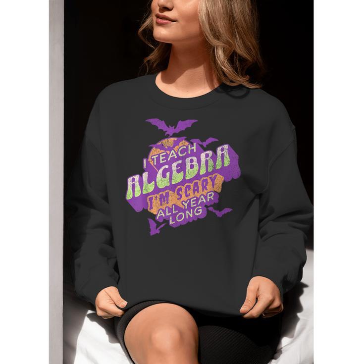 Algebra Teacher Halloween Spooky Ghost Math Mathematics Grad Women Crewneck Sweatshirt, funny gift Algebra Teacher Halloween Spooky Ghost Math Mathematics Grad Women Crewneck Sweatshirt, funny gift