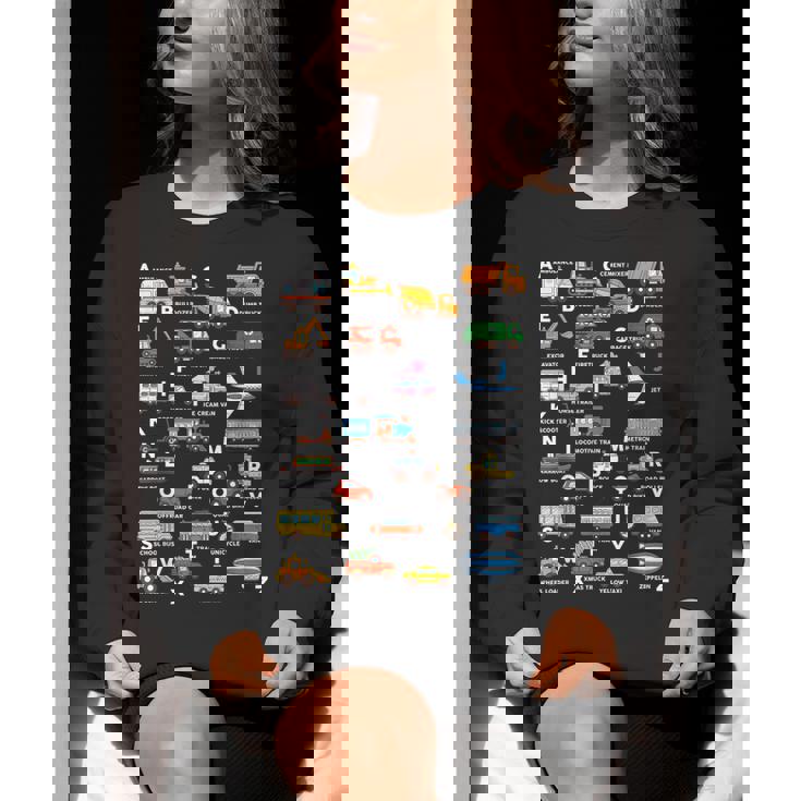 Alphabet Vehicles ABCs Learning Teachers Kids Boys Girls Women Crewneck Sweatshirt, funny gift