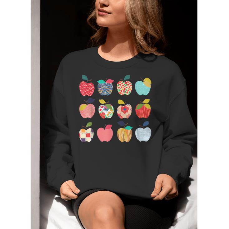 Art Apples Back To School For Teacher Student Women Crewneck Sweatshirt, funny gift Art Apples Back To School For Teacher Student Women Crewneck Sweatshirt, funny gift