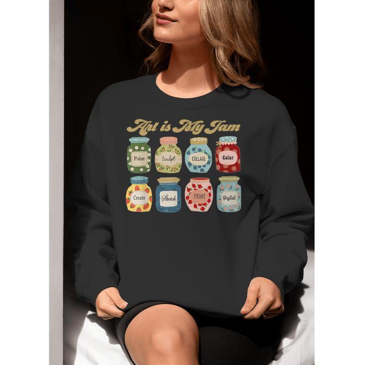 Art Is My Jam Art Teacher Specials Team Steam Teacher Women Crewneck Sweatshirt, funny gift