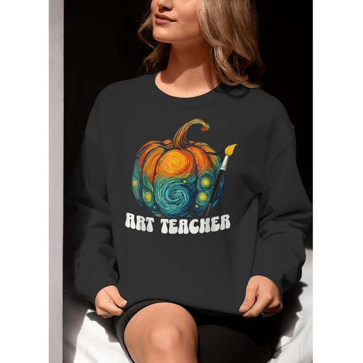 Art Teacher Pumpkin Halloween Night Men Women Women Crewneck Sweatshirt, funny gift Art Teacher Pumpkin Halloween Night Men Women Women Crewneck Sweatshirt, funny gift