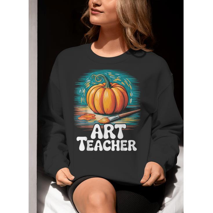Art Teacher Pumpkin Painting Halloween Costume Women Crewneck Sweatshirt, funny gift Art Teacher Pumpkin Painting Halloween Costume Women Crewneck Sweatshirt, funny gift