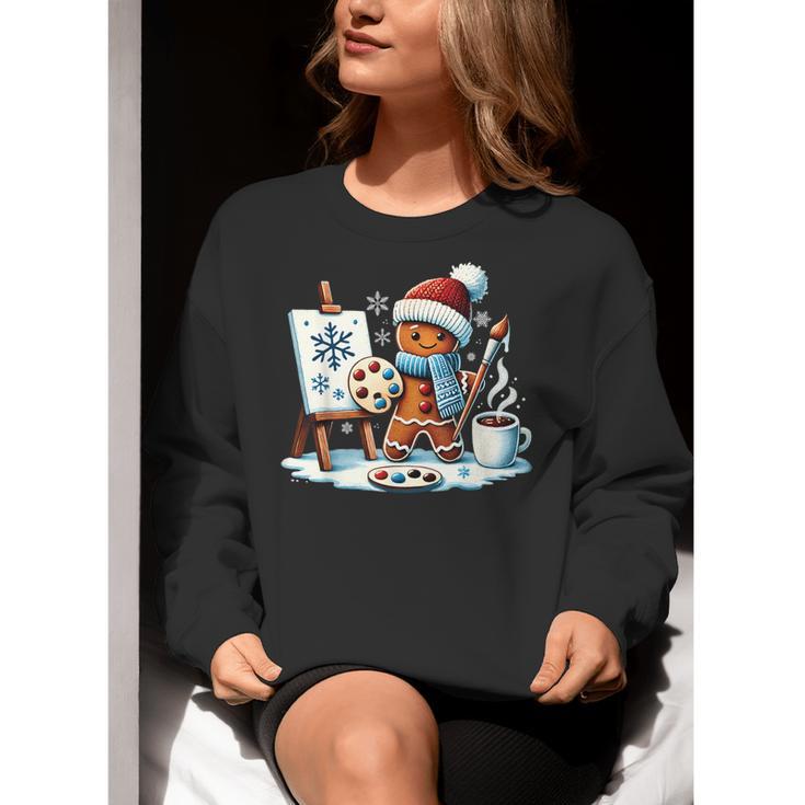 Artist Gingerbread Painter Art Teacher Student Christmas Women Crewneck Sweatshirt, funny gift Artist Gingerbread Painter Art Teacher Student Christmas Women Crewneck Sweatshirt, funny gift