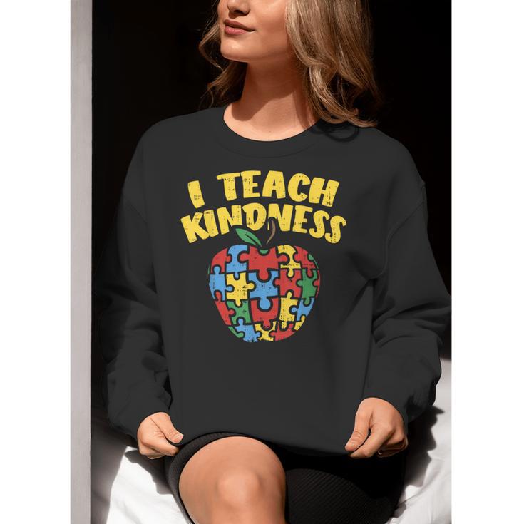 Autism Teacher Shirt I Teach Kindness Apple Puzzle Awareness Women Crewneck Sweatshirt, funny gift Autism Teacher Shirt I Teach Kindness Apple Puzzle Awareness Women Crewneck Sweatshirt, funny gift