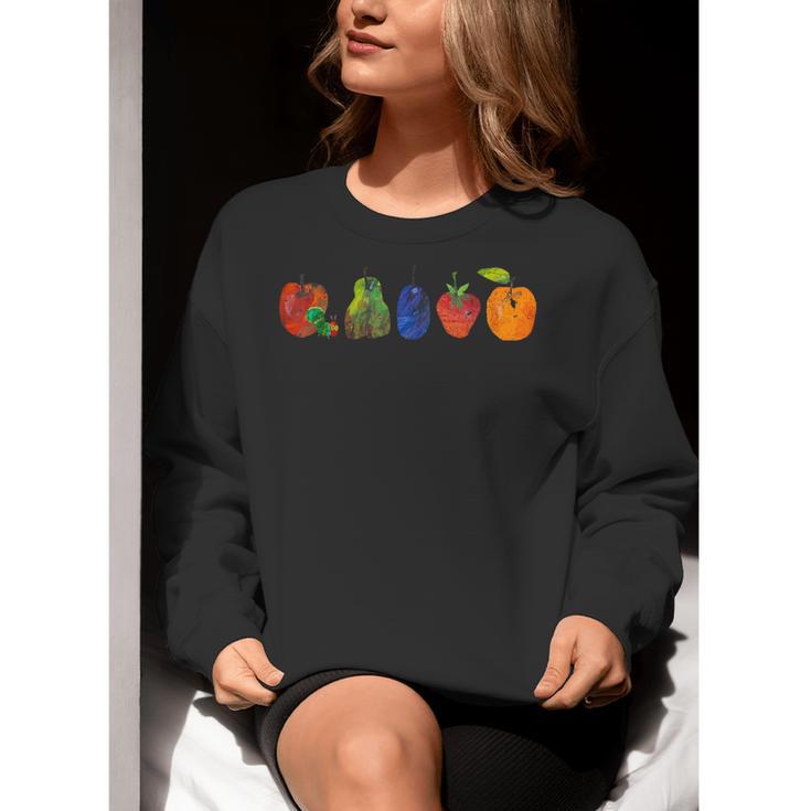 Back To School Cute Hungry Lover Fruits Teacher Women Crewneck Sweatshirt, funny gift