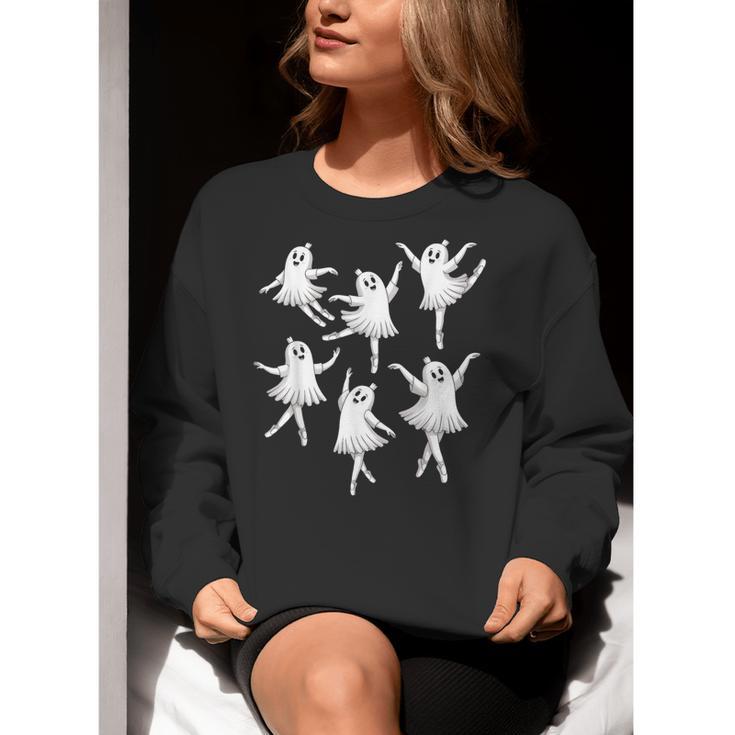 Ballet Ghost Dancer Spooky Dance Teacher Halloween Costume Women Crewneck Sweatshirt, funny gift Ballet Ghost Dancer Spooky Dance Teacher Halloween Costume Women Crewneck Sweatshirt, funny gift