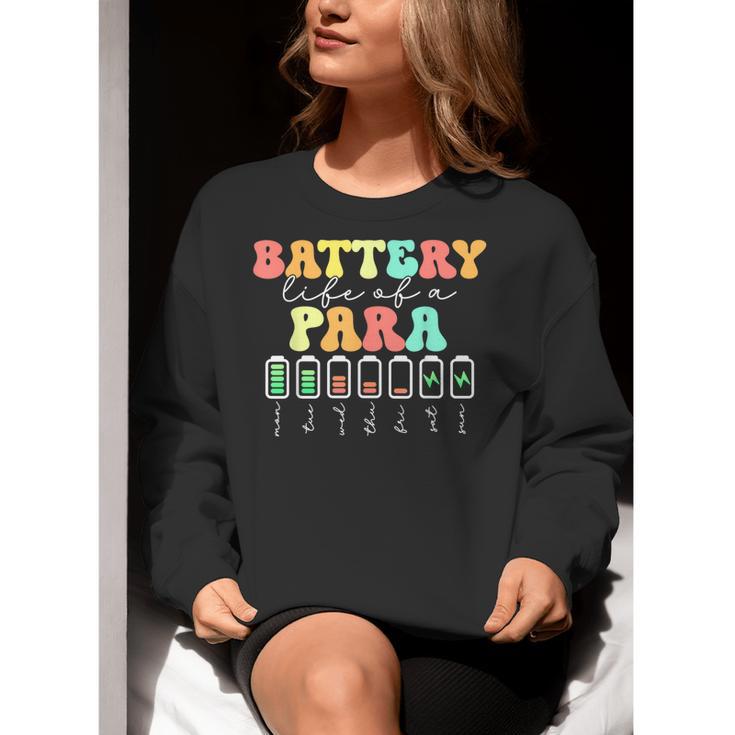 Battery Life Of A Para SPED Parapro Teacher Squad Women Crewneck Sweatshirt, funny gift
