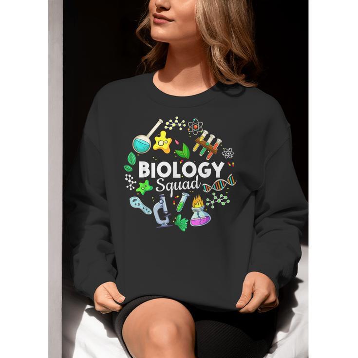 Biology Squad Science Teacher Student Biologist Women Crewneck Sweatshirt, Science Teacher Sweatshirts, funny gift