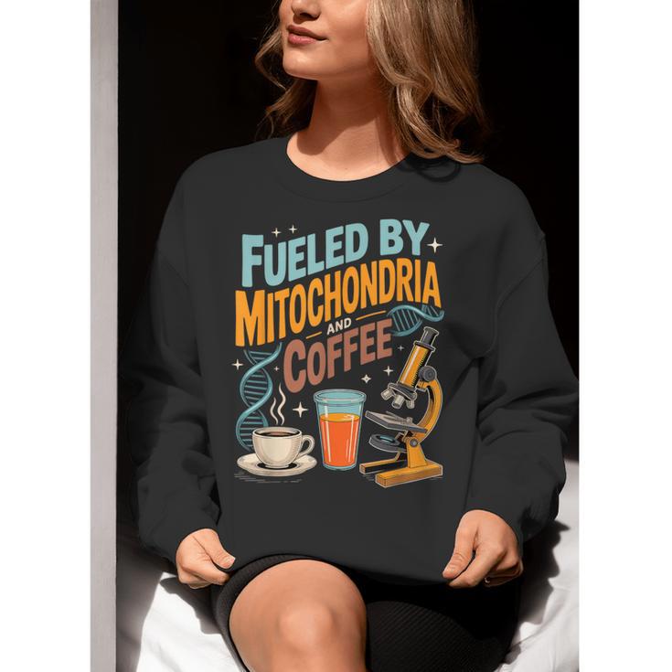 Biology Teacher Science Fueled By Mitochondria Coffee Women Crewneck Sweatshirt, Science Teacher Sweatshirts, funny gift Biology Teacher Science Fueled By Mitochondria Coffee Women Crewneck Sweatshirt, Science Teacher Sweatshirts, funny gift