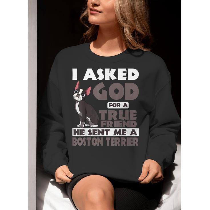 Boston Terrier American Gentleman Non-Sporting Dog Lover Women Crewneck Sweatshirt, American Boston Terrier Sweatshirts, funny gift