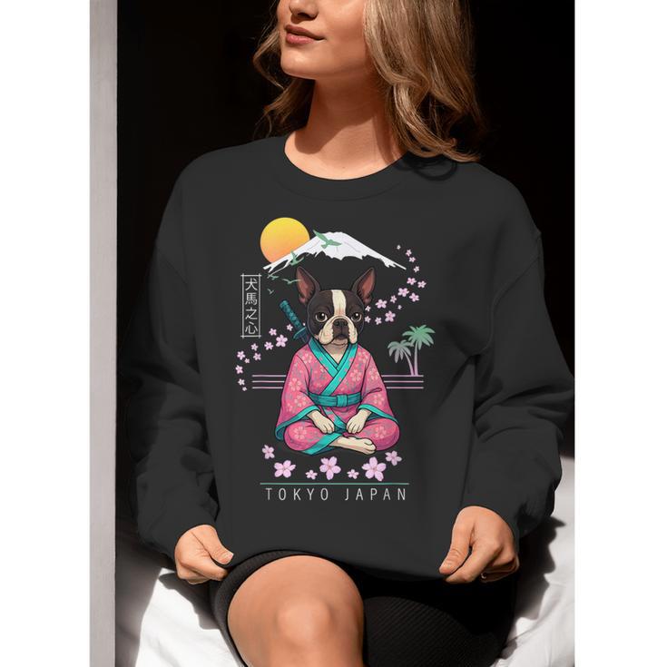 Boston Terrier Boston Bull Terrier Women Crewneck Sweatshirt, funny gift