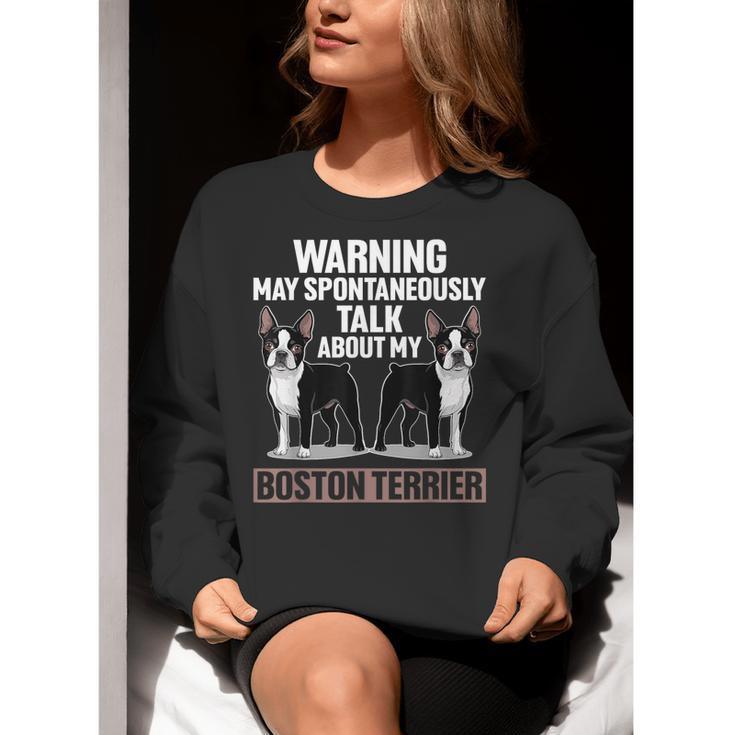 Boston Terrier Dog Women Crewneck Sweatshirt, funny gift