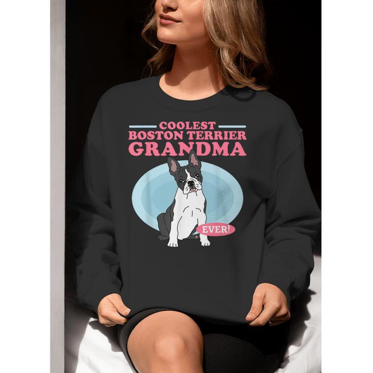 Boston Terrier Grandma Bostie Dog Owner Boston Terrier Men Women Women Crewneck Sweatshirt, funny gift