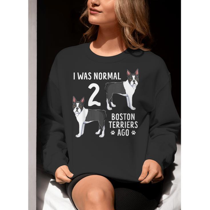 Boston Terrier Humor Bostie Dog Lover For Men Women Kids Women Crewneck Sweatshirt, funny gift