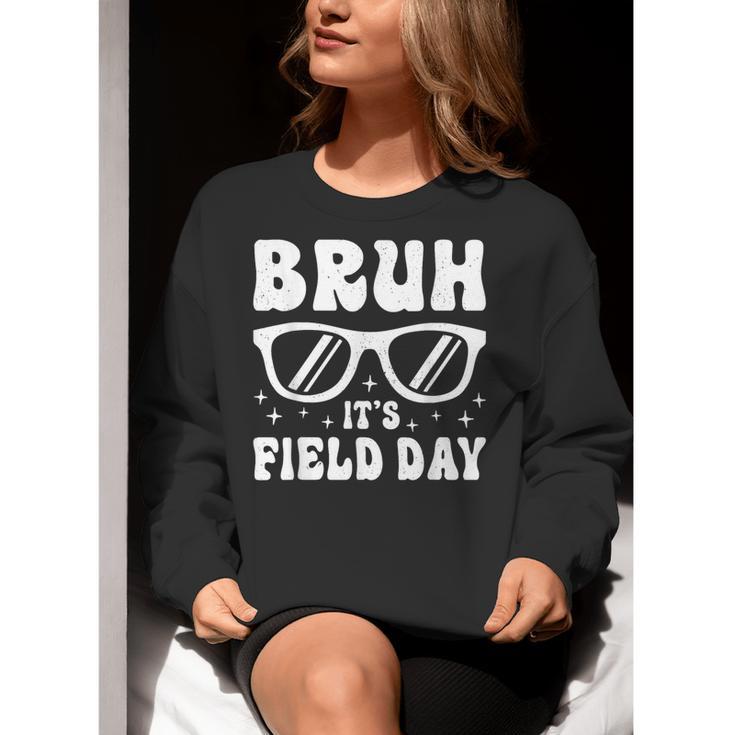 Bruh It's Field Day Teacher Boys Girls Kids Happy Field Day Women Crewneck Sweatshirt, funny gift