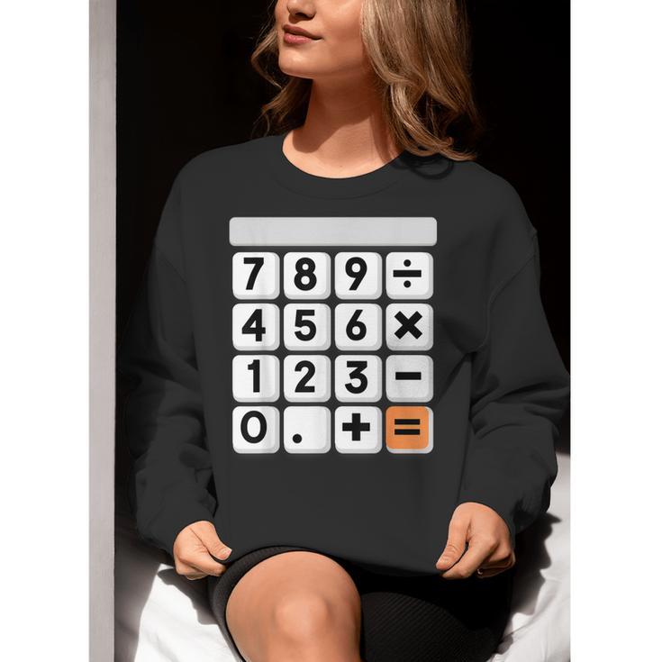 Calculator Easy Halloween Costume For Math Teacher Women Crewneck Sweatshirt, funny gift