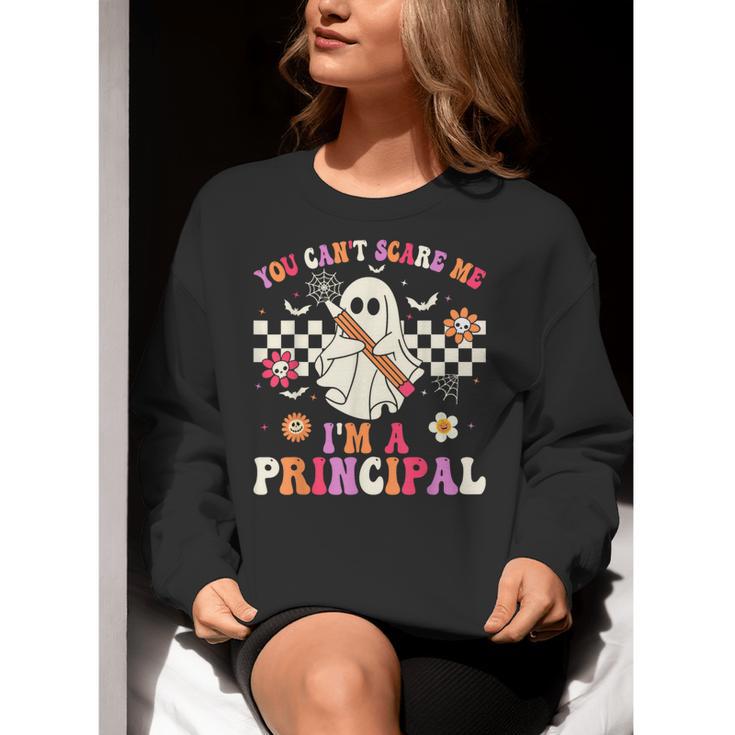 You Can't Scare Me I'm a Principal Halloween Teacher Women Crewneck Sweatshirt, funny gift You Can't Scare Me I'm a Principal Halloween Teacher Women Crewneck Sweatshirt, funny gift