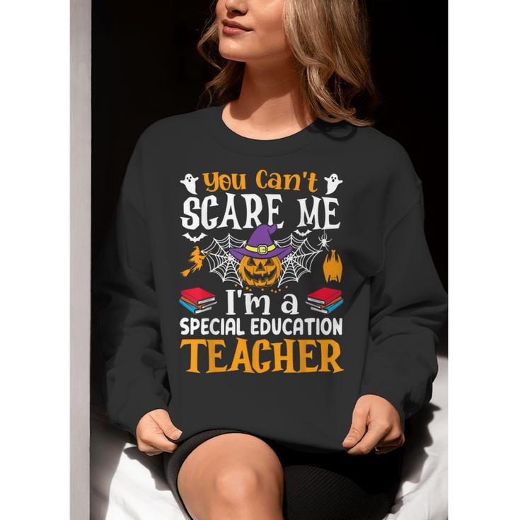 You Can't Scare Me I'm A Special Education Teacher Halloween Women Crewneck Sweatshirt, funny gift