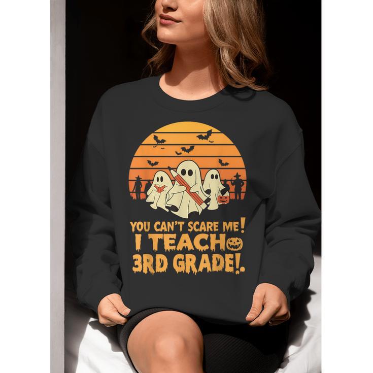 You Can't Scare Me I Teach 3rd Grade Teacher Halloween Men Women Kids Women Crewneck Sweatshirt, funny gift