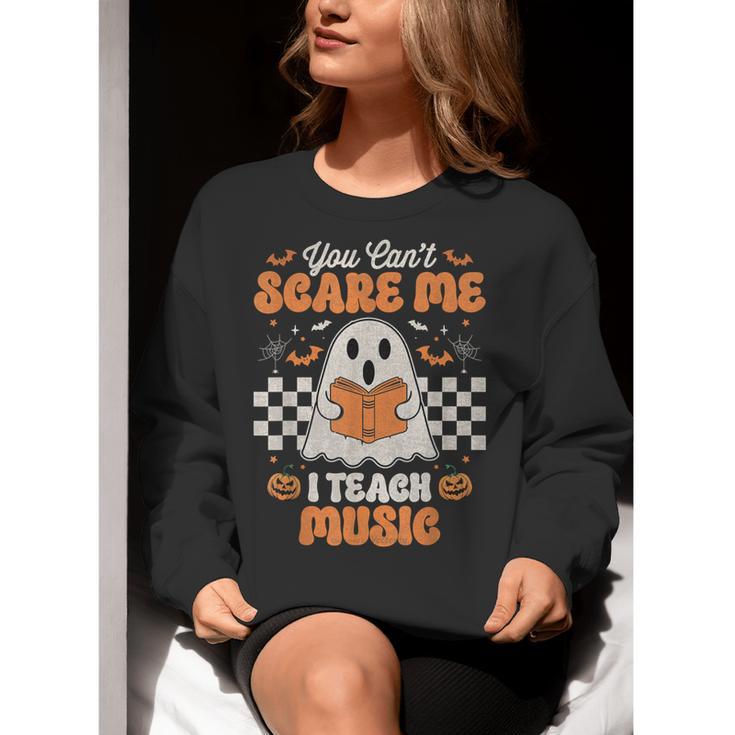 You Can't Scare Me I Teach Music Retro Teacher Halloween Women Crewneck Sweatshirt, funny gift You Can't Scare Me I Teach Music Retro Teacher Halloween Women Crewneck Sweatshirt, funny gift