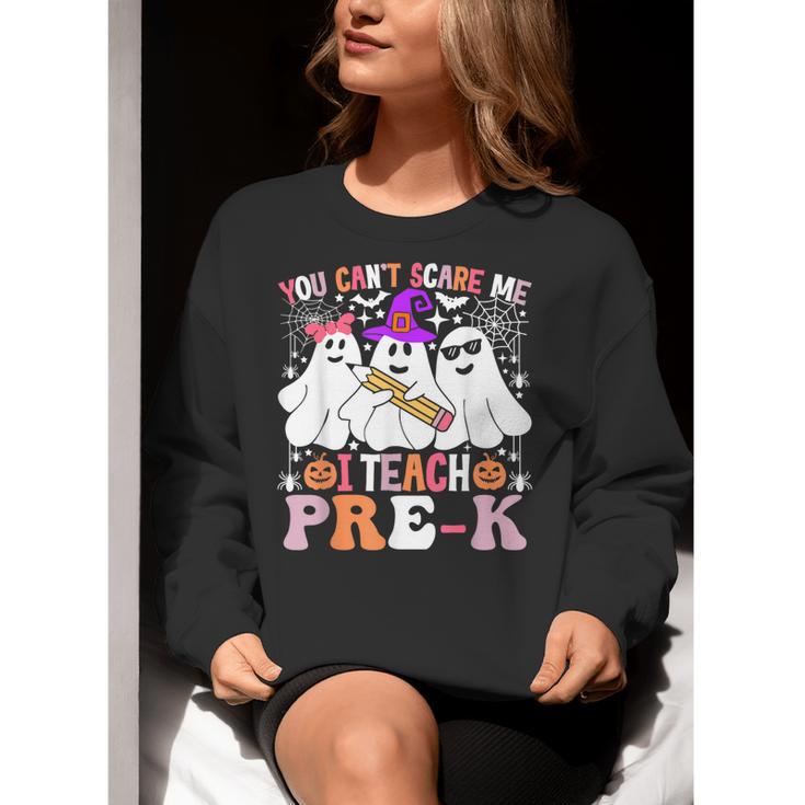 You Can't Scare Me I Teach Pre-k Halloween Teacher Women Crewneck Sweatshirt, funny gift