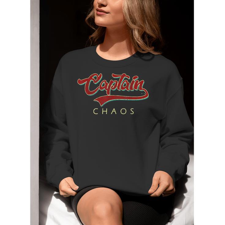 Captain Chaos Shirt For Parent Teacher Or Crazy Child Women Crewneck Sweatshirt, funny gift Captain Chaos Shirt For Parent Teacher Or Crazy Child Women Crewneck Sweatshirt, funny gift