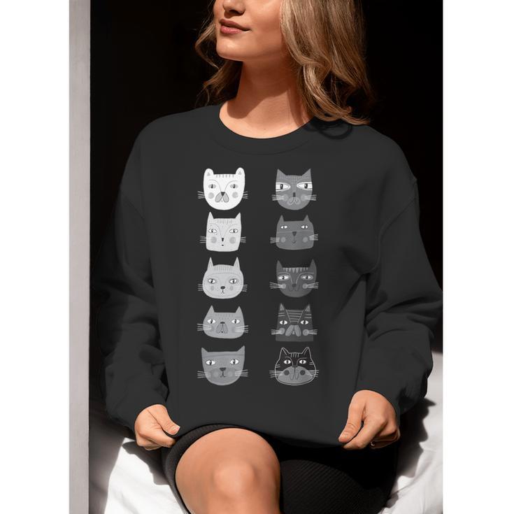 Cat Themed Artist Value Scale Educational Art Teacher Women Crewneck Sweatshirt, funny gift Cat Themed Artist Value Scale Educational Art Teacher Women Crewneck Sweatshirt, funny gift