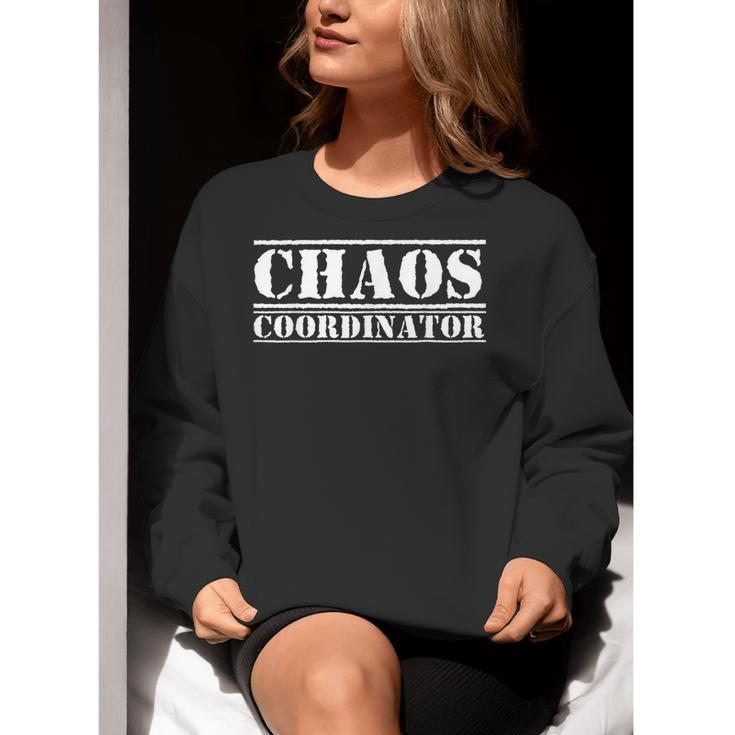 Chaos Coordinator Teacher Mom & Parents Women Crewneck Sweatshirt, funny gift Chaos Coordinator Teacher Mom & Parents Women Crewneck Sweatshirt, funny gift
