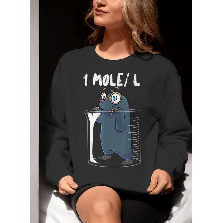 Chemistry Chemist Student Science Teacher Mole Women Crewneck Sweatshirt, Science Teacher Sweatshirts, funny gift