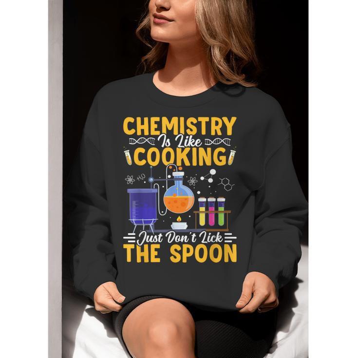 Chemistry Is Like Cooking Science Teacher Student Women Crewneck Sweatshirt, Science Teacher Sweatshirts, funny gift
