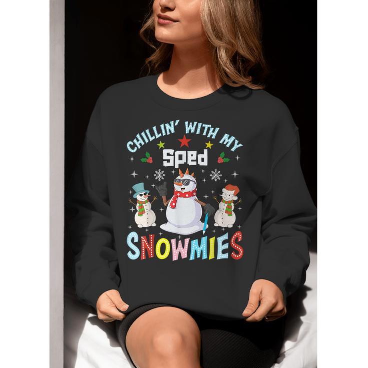 Chillin With My Sped Snowmies Teacher Student Christmas Women Crewneck Sweatshirt, funny gift Chillin With My Sped Snowmies Teacher Student Christmas Women Crewneck Sweatshirt, funny gift