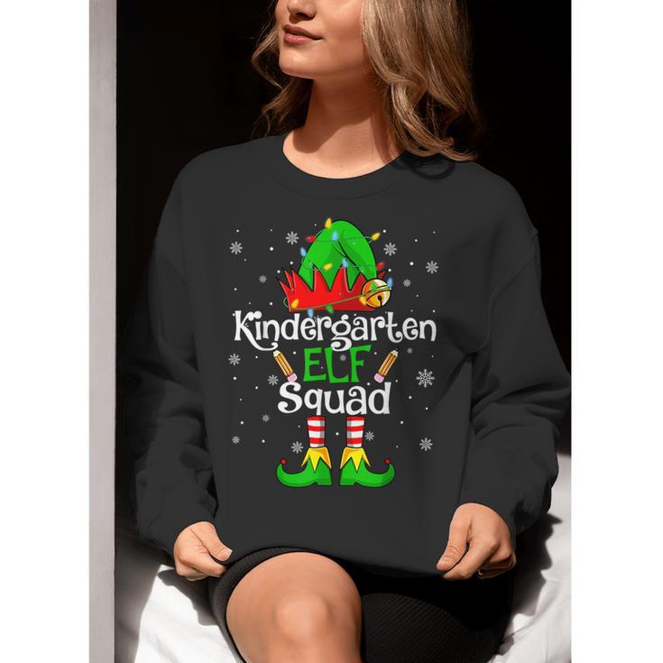 Christmas Kindergarten Elf Squad Teacher Student Women Crewneck Sweatshirt, funny gift