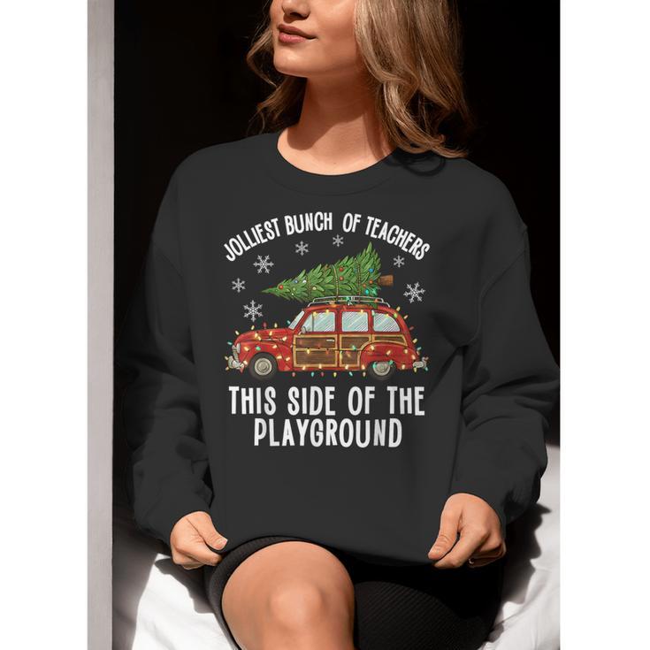 Christmas Teacher Squad Festive Car Tree Lights Xmas Women Crewneck Sweatshirt, funny gift Christmas Teacher Squad Festive Car Tree Lights Xmas Women Crewneck Sweatshirt, funny gift