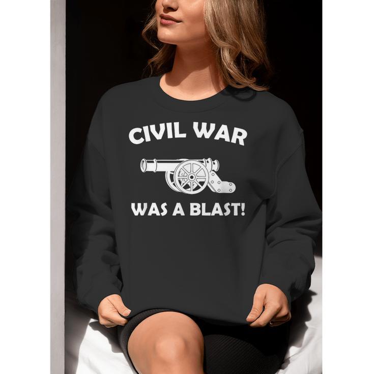 Civil War It Was A Blast History Teacher T-Shirt Women Crewneck Sweatshirt, History Teacher Sweatshirts, funny gift