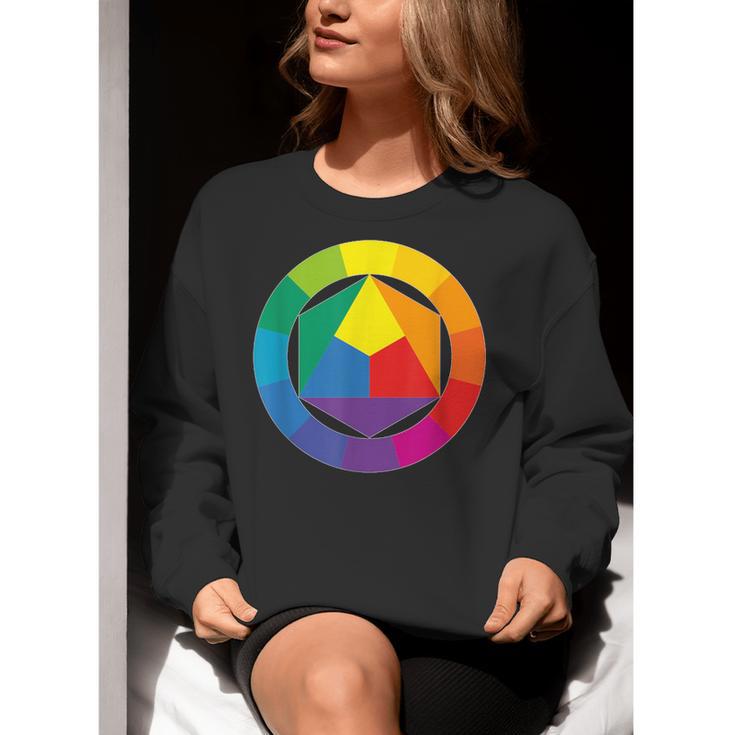 Color Wheel Palette Shirt Artist Painter Art Teacher Tshirt Women Crewneck Sweatshirt, funny gift