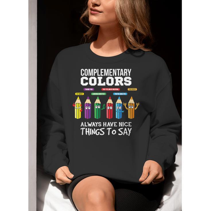Complementary Colors Pun Artist Art Teacher T-Shirt Women Crewneck Sweatshirt, funny gift Complementary Colors Pun Artist Art Teacher T-Shirt Women Crewneck Sweatshirt, funny gift