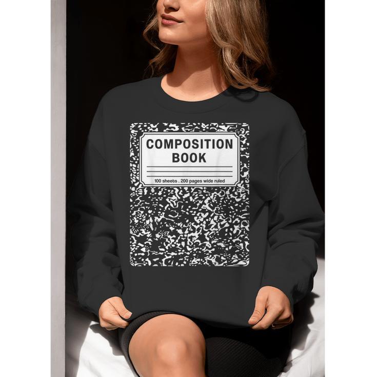 Composition Book Notebook Teachers Matching Group Halloween Women Crewneck Sweatshirt, funny gift Composition Book Notebook Teachers Matching Group Halloween Women Crewneck Sweatshirt, funny gift