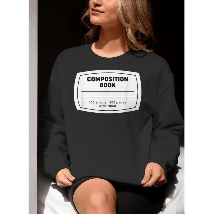 Composition Notebook Halloween Costume Teacher Student Women Crewneck Sweatshirt, funny gift Composition Notebook Halloween Costume Teacher Student Women Crewneck Sweatshirt, funny gift